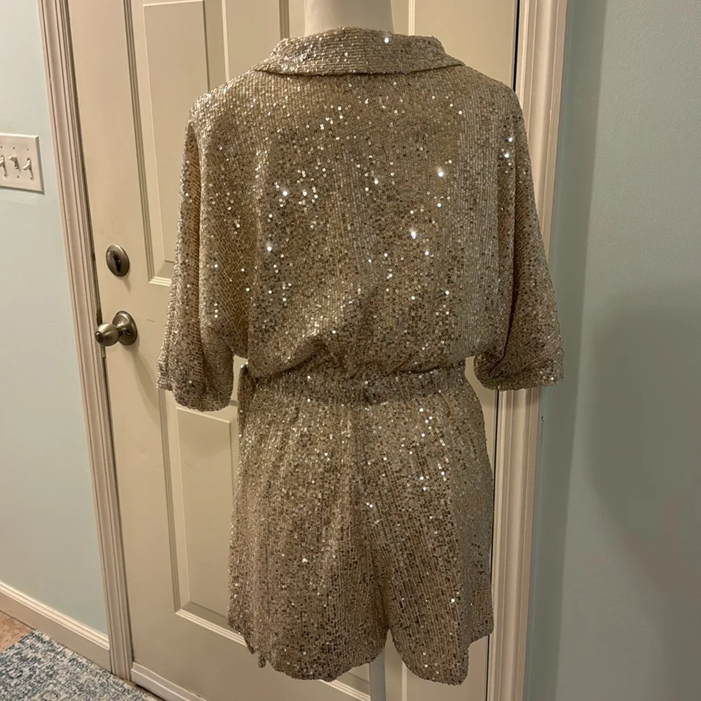 Sequin crossover romper / dress NWT - Picture 4 of 7